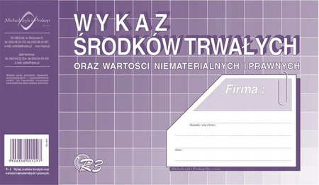 Wykaz środków trwałych
