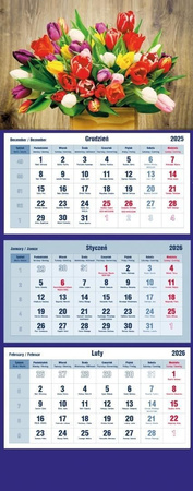 Kalendarz trójdzielny 2026^Bukiet