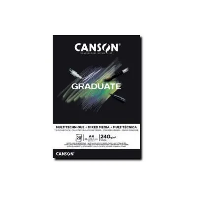 Blok_Mix-med. Canson Graduate A4 240g 20A Czarny FILA
