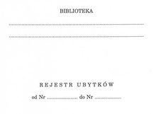 Rejestr ubytków biblioteki