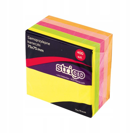 KARTECZKI SAMOPRZYLEPNE 75X75 400K.NEON STRIGO