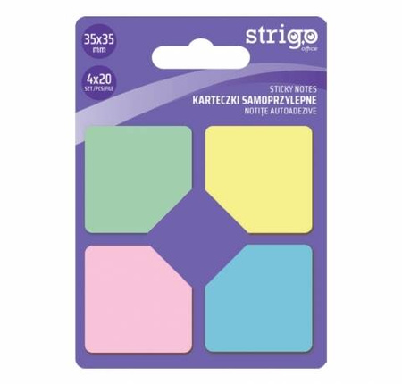KARTECZKI SAMOPRZYLEPNE STRIGO ŚCIĘTE KWADRATY