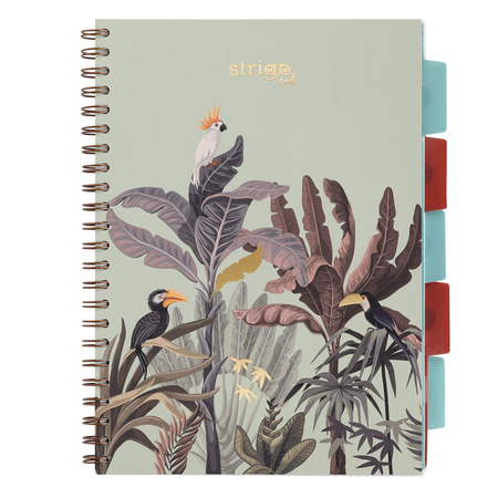 Kołozeszyt STRIGO PADS Project Book A4 kratka Afryka pastelowy zielony