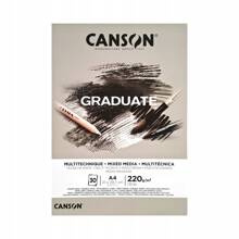 BLOK_MIX-MED. CANSON GRADUATE A4 220g 20A GREY FILA