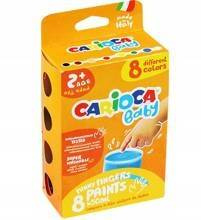 Farba Carioca tempera do malowania palcami 8 kol.