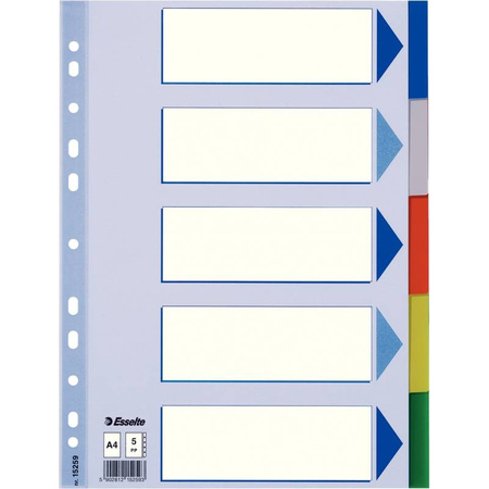 PRZEKŁ.ESS.A4 PLAST.PP 5CZ