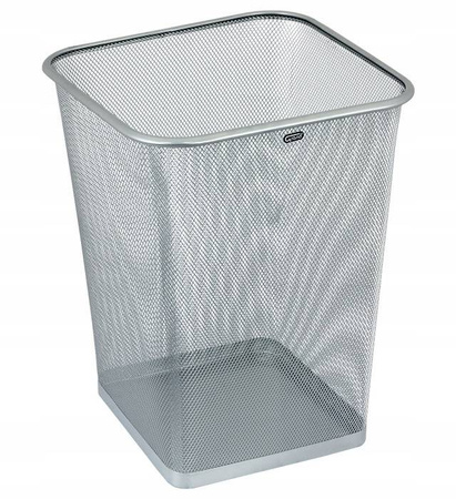 Kosz na papier kwadratowy Grand GR017S 18l srebrny
