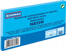 Bloczek samop. DONAU 127x76 100szt neon blue