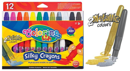 Kredki świecowe żelowe 12 kolorów Colorino Kids