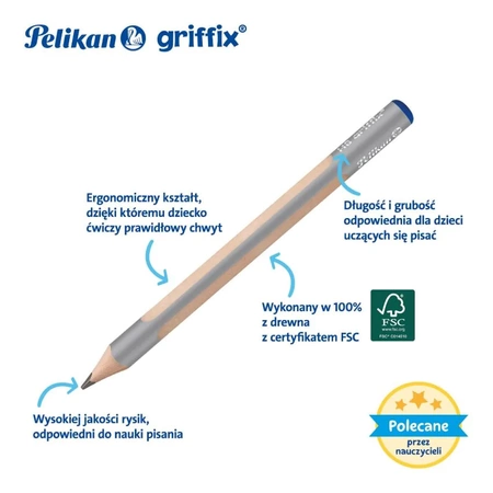 Griffix ołówek HB Pelikan 2 szt
