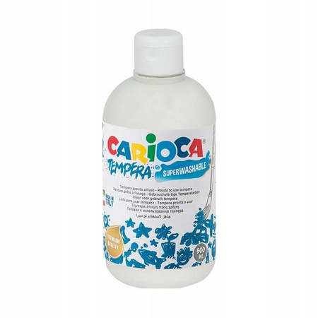 Farba tempera 500 ml BIAŁA Carioca