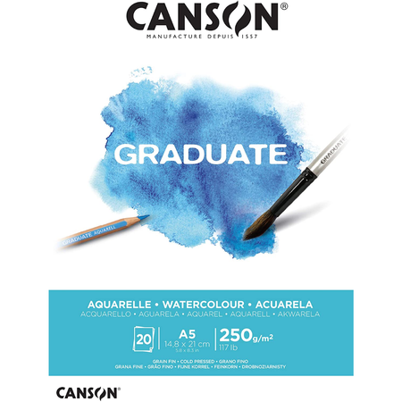 BLOK_AKW. CANSON GRADUATE A5 250g 20A FILA
