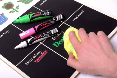 Uni marker kredowy PWE-5M srebrny