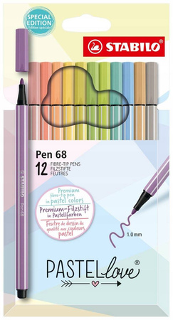 CIENKOPIS STABILO PEN 68 PASTELLOVE WALET 12 SZT