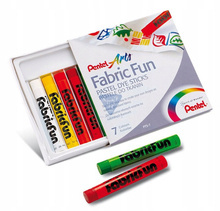 Kredki pastele do tkanin 7 kolorów Pentel PTS7
