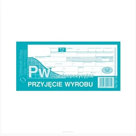PW Przyjęcie wyrobu - jednopozyc.