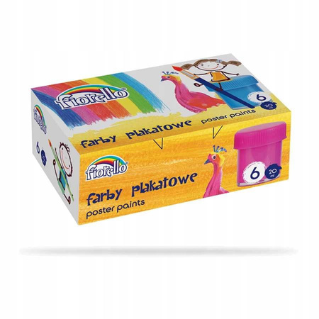 Farby plakatowe 6 kolorów Fiorello