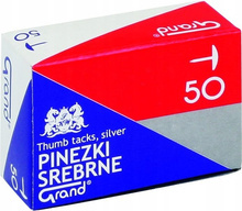 Pinezki srebrne Grand S-50 50 szt. galwanizowane