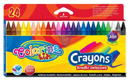 Kredki świecowe 24 kolory Colorino Kids