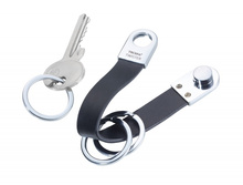 BRELOK TROIKA TWISTER STYLE, 3 KÓŁKA NA KLUCZE CZARNY