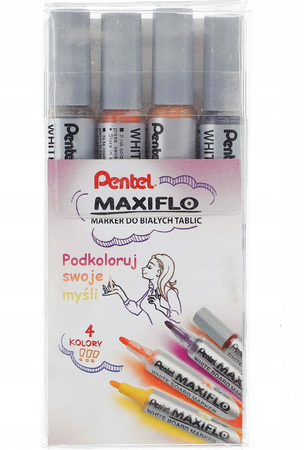 Komplet Pentel MAXIFLO MWL5S 4-sztukowy w etui winylowym