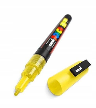 MARKER PLAKATOWY UNI POSCA PC-3ML ŻÓŁTY BROKAT