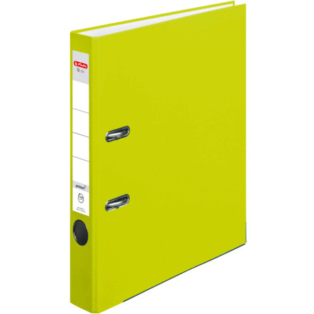 Segregator Herlitz Q.file 5 cm Limonkowy