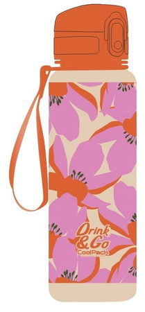 COOLPACK BRISK BIDON 600ML FLORES ROSA