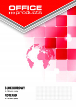 Blok biurowy A5 w kratkę 100 kart 70gsm 5szt