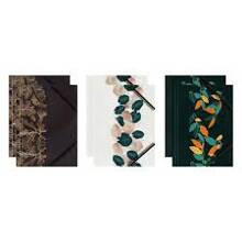 Teczka kartonowa z grafiką liście gumka Tetis A4