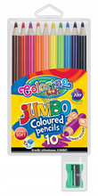 Kredki ołówkowe okrągłe Jumbo 10 kol. Colorino