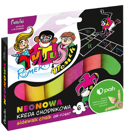 Kreda chodnikowa neonowa Fiorello GR-F06NT 6 kol. Tytus, Romek i A”Tomek