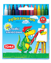 Kredki Toma TO-558 świecowe Zębozaurus 24 kolorów