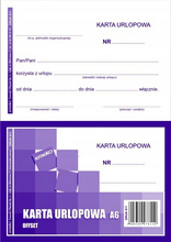 Druk Karta urlopowa Emeko 811 Offset A6