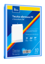 TECZKA OFERTOWA PP Z 10 KOSZULKAMI A4 NIEBIESKA BT630-N10