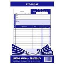 DRUK TYPOGRAF 01097 UMOWA KUPNA SPRZEDAŻY A5 80KAR