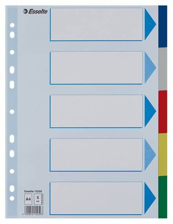 PRZEKŁ.ESS.A4 PLAST.PP 5CZ
