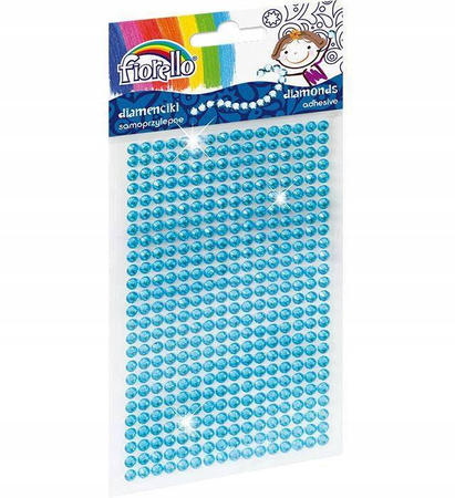 Diamenciki samoprzylepne niebieskie FIORELLO