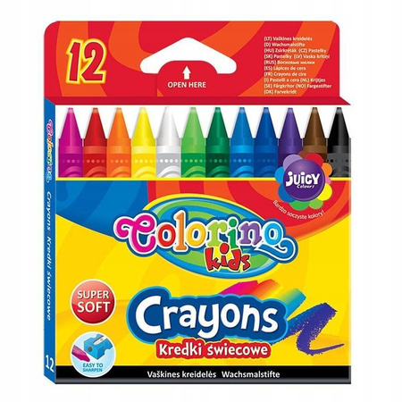 Kredki świecowe 12 kolorów Colorino Kids