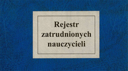 Rejestr zatrudnionych nauczycieli (oprawa introligatorska)