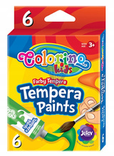 Farby tempera w tubach 6 kolorów 12 ml. Colorino