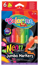 Flamastry Jumbo Neon 6 kolorów Colorino Kids