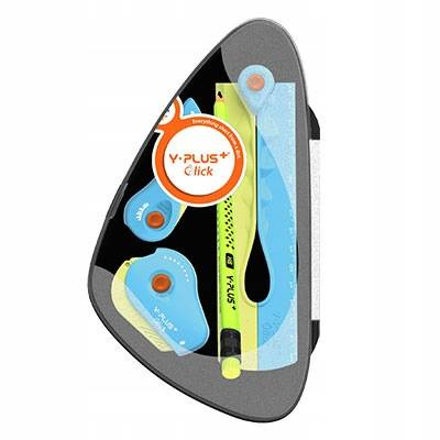 Y-Plus zestaw temperówka gumka linijka ołówek