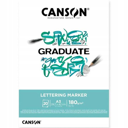 Blok_Rys. Canson Graduate Lettering Marker A3 180g 20A FILA