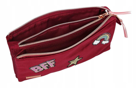 Piórnik trzykomorowy Velvet RED Top Model 10230