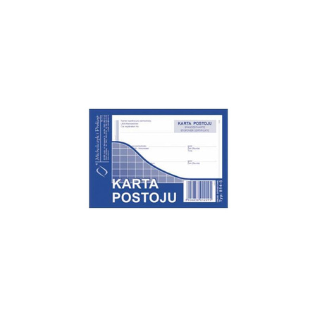Karta postoju (1=40 kartek)