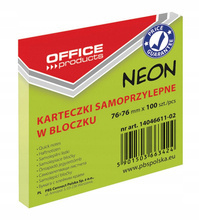 Bloczek samoprzylepny neon zielony 12szt