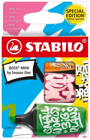 MARKER STABILO BOSS MINI BY SNNOZE ONE 3szt kpl2
