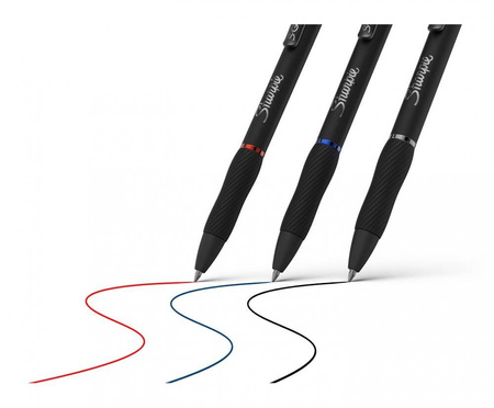 DŁUGOPIS SHARPIE S-GEL 0.7 CZARNY 3SZT.