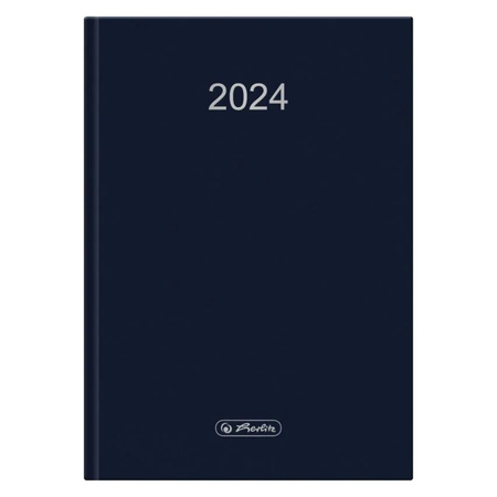KALENDARZ DZIENNY SZEFA A5 GRANAT 2024 HERLITZ